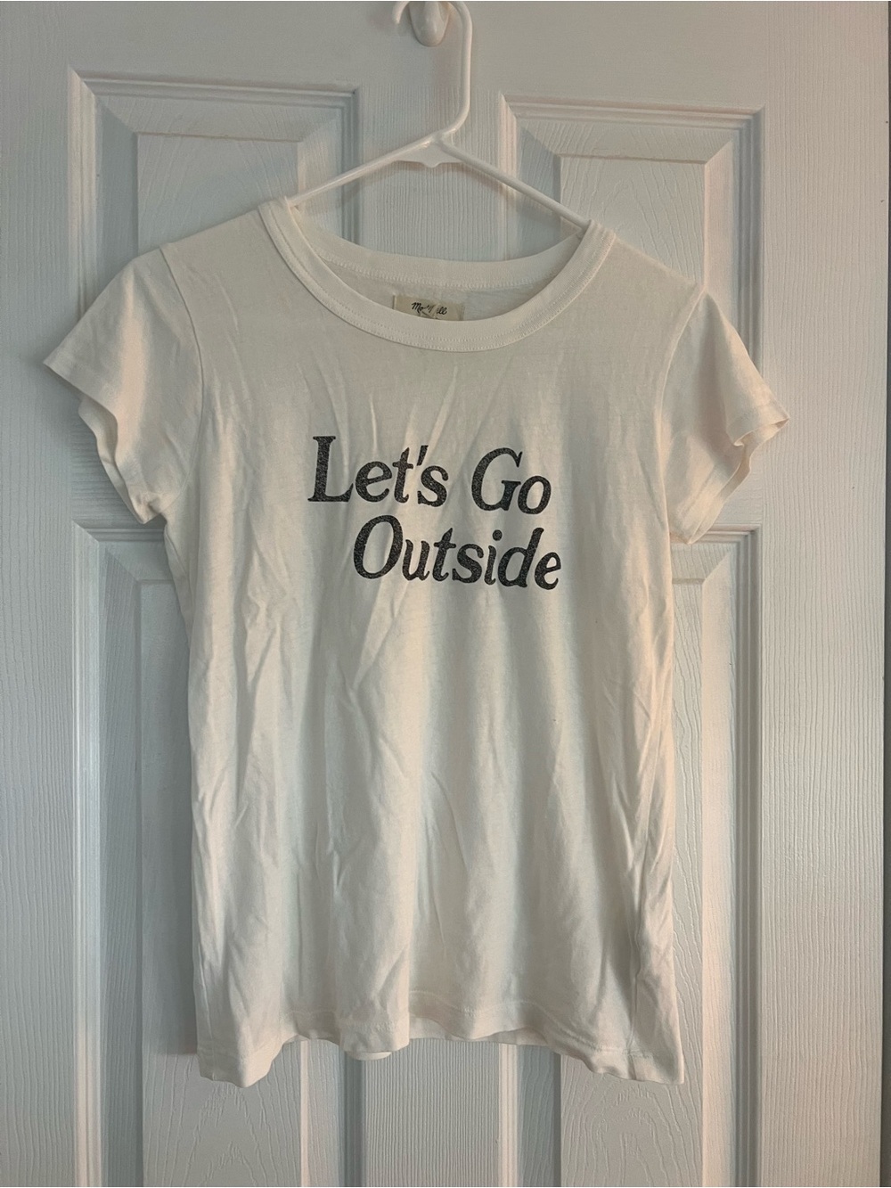 Madewell White 'Let's Go Outside' Graphic Tee